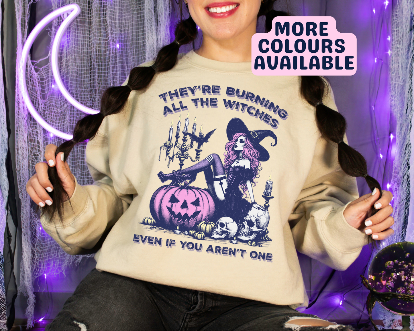 They're Burning All The Witches Halloween Sweatshirt