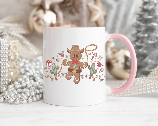 Cowboy Gingerbread Christmas Mug