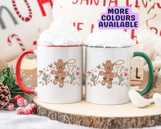 Cowboy Gingerbread Christmas Mug