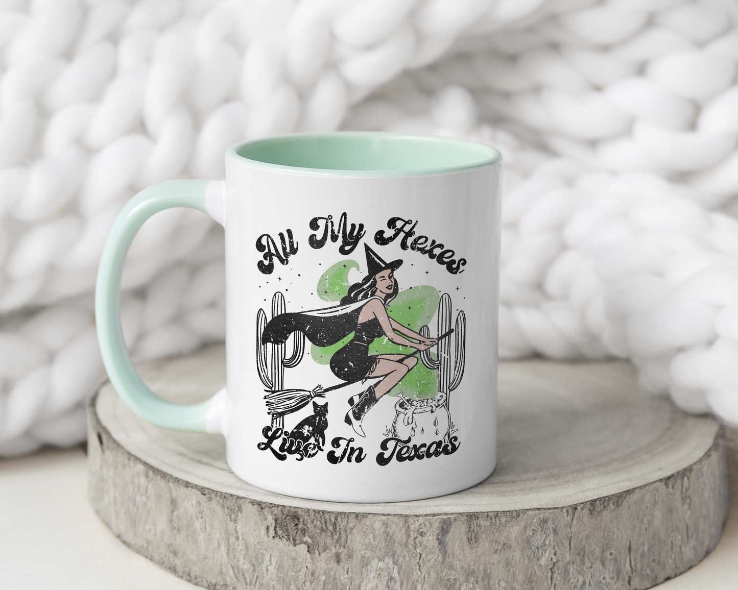 All My Hexes Live In Texas Halloween Country Music Mug